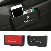 Car Storage Box for Maserati Logo Ghibli Granturismo Quattroporte Levante Coche GT Gransport Cards Coins Organizer Accessories