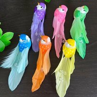 6pcs Colorful Simulation Bird Kids Adults Birthday Party DIY Photo Props Birds Theme Party Home Decorations