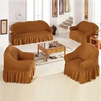 90-360cm Full Package Single Universal Elastic Sofa Slipcovers French Rustic for Summer Fabric Skirt 1/2/3/4 Seater Sofa Cover