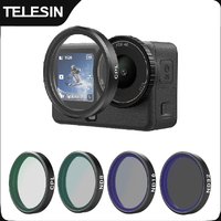 TELESIN CPL ND8 ND16 ND32 UV VND Quick Release Lens Filter for DJI OSMO Action 6 Filter Frame For DJI Action 6 CPL ND Filter Set