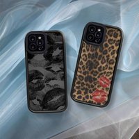 Black Lips Kiss Print For iPhone 17 15 13 12 11 14 Pro Max X XR XS 16 Plus Shockproof Candy Back Cover