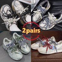 2Pairs Printed Letter Shoelaces Trendy Casual Shoe Laces For Sneakers DIY Color Canvas Shoelace Fashion Footwear Accessories NEW