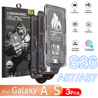 3Pcs For Samsung Galaxy A57 A37 A56 A26 A55 A35 S26 Ultra S25 S24 S23 S22 Plus 5G Screen Tempered Glass Protective No Dust 9H