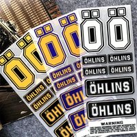 AliExpress NONE OHLINS High Visibility Reflective Motorcycle Sticker - Waterproof Vinyl Decal for Suspension Modifications and External