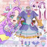 Anime Star Detecticeee Precure! Cosplay Akechi Anna Henshin Cure Answer Magical Girl Uniform Kawaii Purple Dress Sweet Lolita