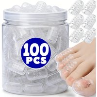 100pcs Breathable Toe Guards Anti Friction Silicone Sleeves for Blister Prevention Sports Daily