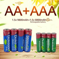 Akumulatorowe baterie 1,5 V, typu AA/AAA, baterie alkaliczne, pojemność 9800 mAh, 8800 mAh, wysoka jakość, do mikrofonów, zabawek, aparatów fotograficznych, lamp LED, długotrwałe baterie.