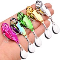 5pcs Spinner Bait 7-20g Metal Vib Fishing Lure Trolling Rotating Spoon Wobbler Sinking Hard Bait With Sequin Pesca For Bass Pike