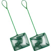 2Pcs Supple Mesh Fishing Net for Aquarium Fish Tank Shrimp Catching Portable Handheld Landing Net Multipurpose Impurities