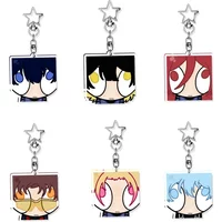 Blue Lock Anime KeyChain Cartoon Key Ring Decor Girl Isagi Yoichi Reo Mikage Seishiro Nagi Men Women Figure Cosplay Pendant Gift