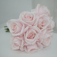 Artificial Real Touch Pink Roses Bouquets Living Room Decoration Wedding Decor Party Photography Purple White Fake Rose Flower