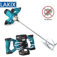 Cordless Electric Paint Concrete Mixer Brushless Handheld Paddle Ice Mix Mixer Adjustable 6 Speed Mixing Rod For Makita Battery