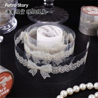 1pcs DIY Decoration Adhesive Tapes Japanese Lace Record Washi Tapes Masking Tapes stickers stationery