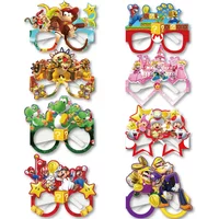 8pcs Kids Spectacles Decorations Cosplay Photo Props Accessories Gifts Bros Anime Glasses Birthday Party Supplies