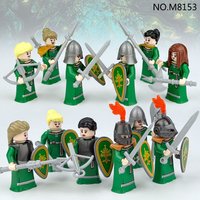 M8153 Ancient Century Figurine Elf Hunter Children Small Particle Assembled Building Block Toy