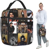 Michael Jackson Insulated Lunch Bag for Kids School Cooler Thermal Food Box Tote Portable Lunch Boxes Container