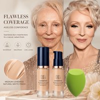 2pc Full Coverage Concealing FoundationSuitable for All Skin Types Effectively Conceals Imperfections Long-lasting Matte Finish