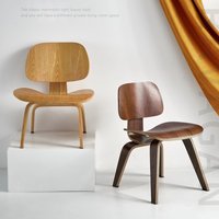 Eames puppy chair Nordic casual outdoor balcony creative solid wood single small low chair stool living room B&B chair stool