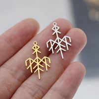 3pcs Trendy Wardruna Symbol Charms DIY Craft Earrings Necklace Stainless Steel Pendant Charms for Jewelry Making diy Accessories
