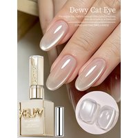 One 15ml bottle of Watery Cat Eye Nail Gel with a cylindrical magnetic stick, for semi-permanent nail art soaking, UV LED nail s