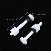 2 Pcs Plastic Toilet Seat Hinge Repair Bolts + Fitting Screws +Washers Kit For Home Bathroom Accessories