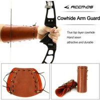 Archery Leather Protection Arm Guard,Safe Protect Sleeve,Adjustable Strap,Protective Gear,Accessories,Hunting,Shooting,Training