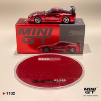 In Stock Ready To Ship MiniGT 1132 1:64 Toyota Supra MK4 Top Secret GT-300 Chrome Red LHD Diecast Model Car