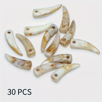 30pcs vintage Wolf tooth amulets - for DIY jewelry making, necklaces, bracelets, earrings - Durable resin structure