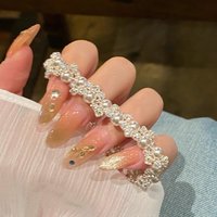 French-style Sparkling Pearl Full Rhinestone Bracelet, Palace Vintage Exquisite High-end Feel Wristband Accessory