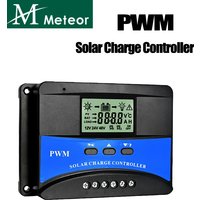 10A 20A 30A Solar Charge Controller 12V 24V 48V PV Regulator PWM Solar Charge Discharge Controller For Lifepo4 Lithium Lead Acid