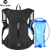 WEST BIKING 10L Ultralight Cycling Backpack Ergonomic Strap Reflective Bicycle Bag With Water Bag Traveling Hiking Cycling Bag