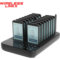 Wireless Restaurant Pager System Guest Customer Calling 16 Beepers Pager Buzzer For Restaurant Food Court Cafe Beach Bar