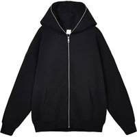 Harajuku Jacke Sweatshirts Männer Zip Up Hoodies Jacke Retro Langarm Übergroße Schwarz Mit Kapuze Sweatshirt Mäntel