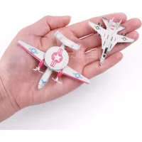 1PCS 4D Plastic Assembled Airplane Puzzle Assembling Military Fighter Toys For Children