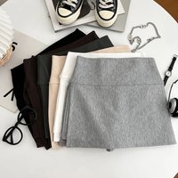 Xpqbb Summer High Waist Skirt Women Sexy Skinny Side Split Package Hip Skirts Woman Fashion Wild Anti-glare Shorts Mini Skirt