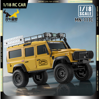 2026 MN Model 1/18 MN111C Land Rover Defender RC 4WD Crawler Car Full Scale Simulation Off Road Vehicle MN-111C For Boy Gifts