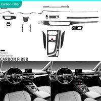 28Pcs Real Carbon Fiber Full Interior Dash Gear Shift Trim Kits For Audi A4 A5 B9 2017 2018 2019 2020 2021 2022 2023 2024