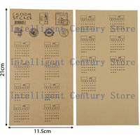 (HBA12)Index Sticker Universal Handwritten Calendar Sticker Craft Paper Sticky Note