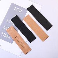 100Pcs Gift Pen Packaging Bags Single pen sleeve Storage Holders Office Business Souvenir Kraft Paper Pen Sleeves