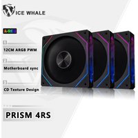 ICE Whale Prism 4RS ARGB PC Case Fan 120mm Infinity Mirror Design Motherboard Lighting Sync 4PIN PWM CPU Cooler Fan ventilador