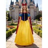White Cosplay Costume Princess White Snow Cartoon Dress Petticoat Adult Plus size For Women Halloween Party