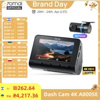 70mai 4K Dash Cam A800SE Upgraded Version of 70mai A800S Voice Control Supercapatior GPS ADAS Car DVR 70mai A800SE UHD Wifi 6