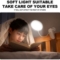 LED Clip on Mini Book Lamp USB Rechargeable Reading Lamp Book Reading Light Portable Read Book Light Bedroom Reading Night Light