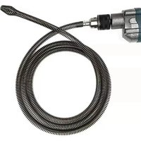 Spring Sewer Dredging Tool, Spring Pipe Dredging Tools Drain Hose Cleaner Sticks 3M Clog Remover Snake Drain with Drill Adapter