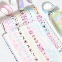 5Rolls/Set Washi Tape for Crafts Tapes Roll Stickers Diary Masking Decorative Adhesive Set Washi Tape Stationery Journaling
