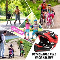 Lixada Cycling Helmet Kids Detachable Full Face Helmet Children Sports Safety Helmet for Cycle Skateboarding Roller Skating