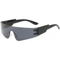 AliExpress Ah-Mee Protective Glasses Cycling Punk One Piece Sunglasses Women Mirrored Y2K Sun Glasses Men 2000'S Wrap Around Eyeglasses UV400