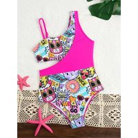 2026 Printed Girls Swimsuit One Piece Kids Swimwear Female Children Bathers Bathing Swimming Swim Suit Summer Beachwear