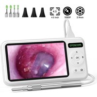 4.5 Inch Digital Otoscope HD1080P 3.9mm Ear Picker Ear Camera 6 LEDs Ear Wax Removal Tool Ear Cleaning Stick For Child Adults