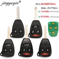 jingyuqin 315/433MHz KOBDT04A Remote Car Key 3/4 Button for Dodge Chrysler Jeep Dakota Durango Charger 300 Aspen Grand Cherokee